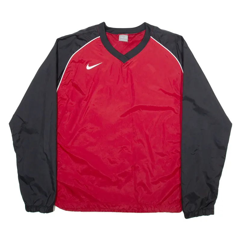 Nike Mens Sweatshirt Red V-Neck L 1