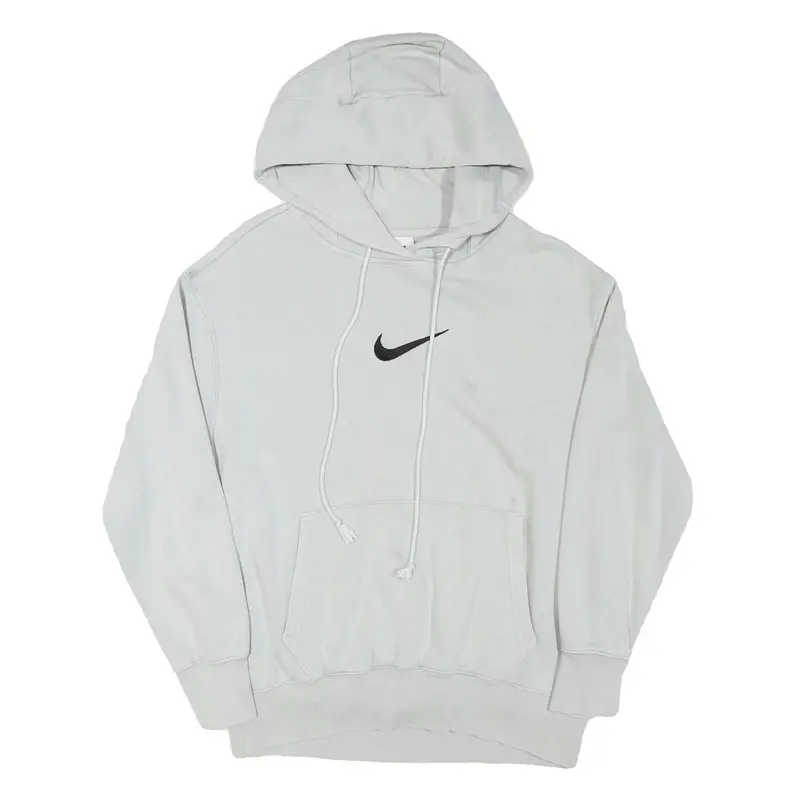 Nike Mens White Hoodie Xs Cotton Blend Pullover Drawstring Pocket Casual 1