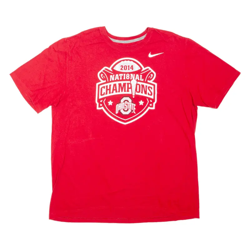 Nike Ohio State National Champions Mens T-Shirt Red Usa Xl 1