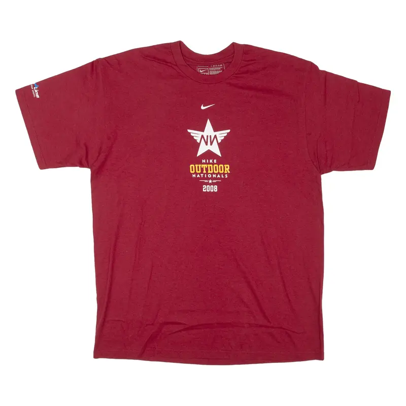 Nike Outdoor Nationals Mens T-Shirt Red Usa M 1