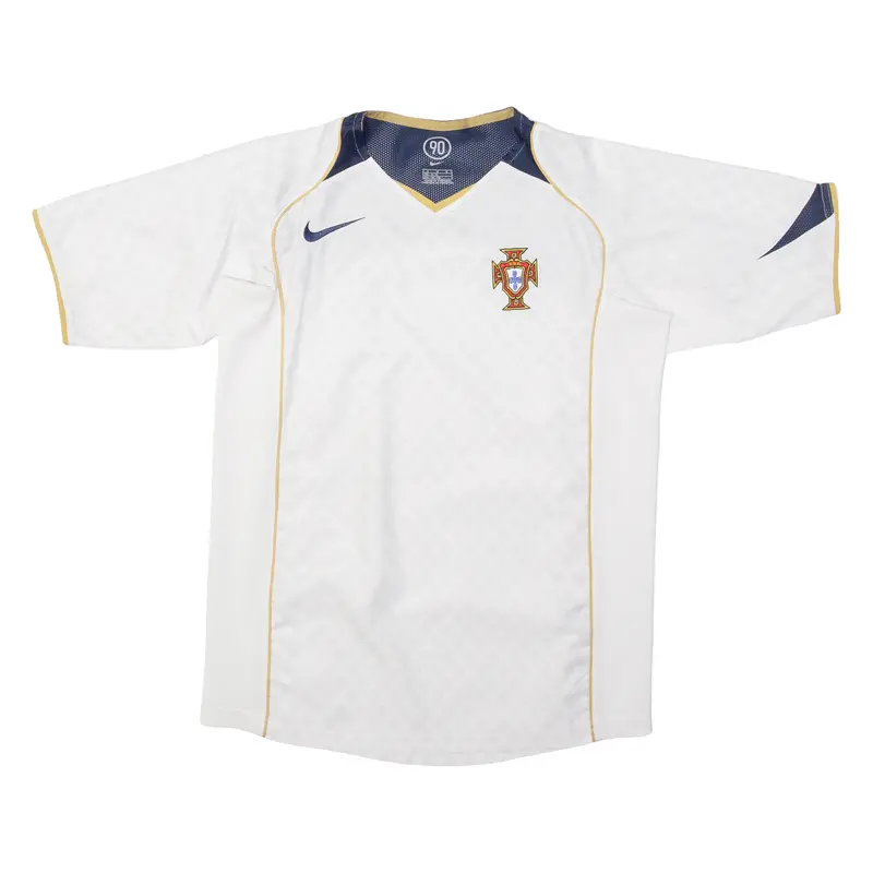 Nike Portugal Boys Football Shirt Jersey White V-Neck L 1