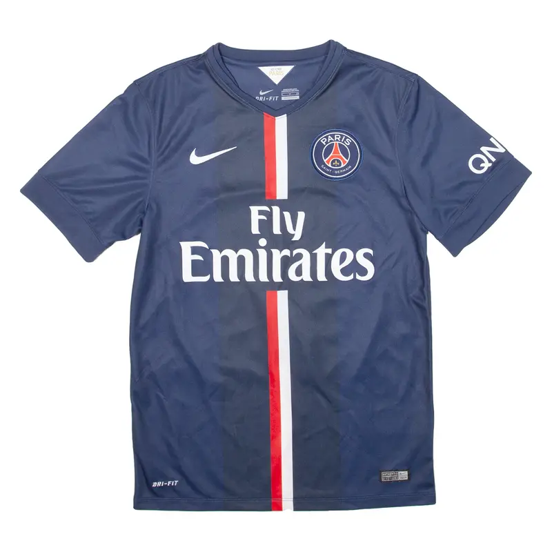 Nike Psg Mens Football Shirt Jersey Blue V-Neck S 1