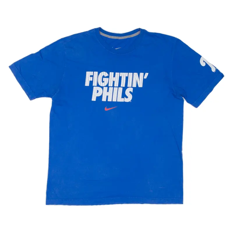 Nike Reading Fightin' Phils Minor League Baseball Mens T-Shirt Blue Usa L 1