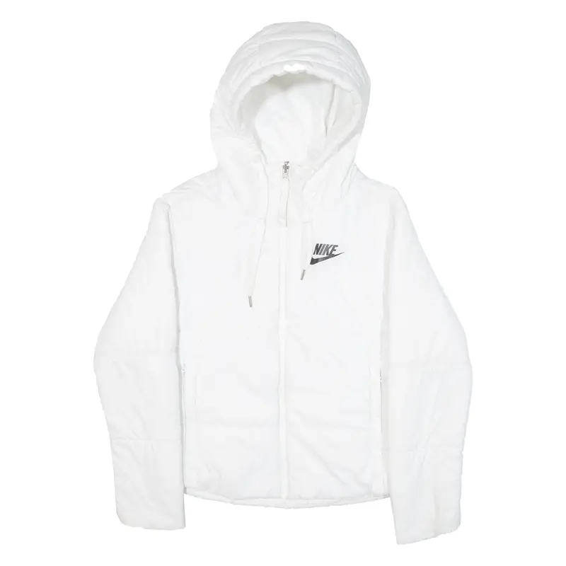 Nike Reversible Insulated Womens Puffer Jacket White Hooded Xs 1