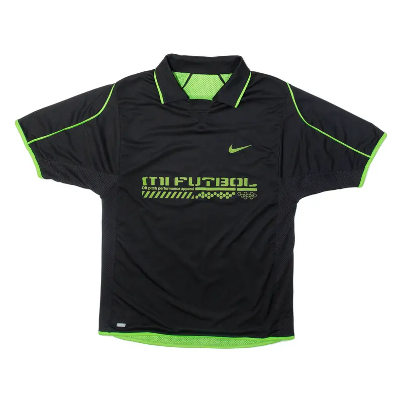 Nike Reversible Mens Football Shirt Jersey Black Collared M 1