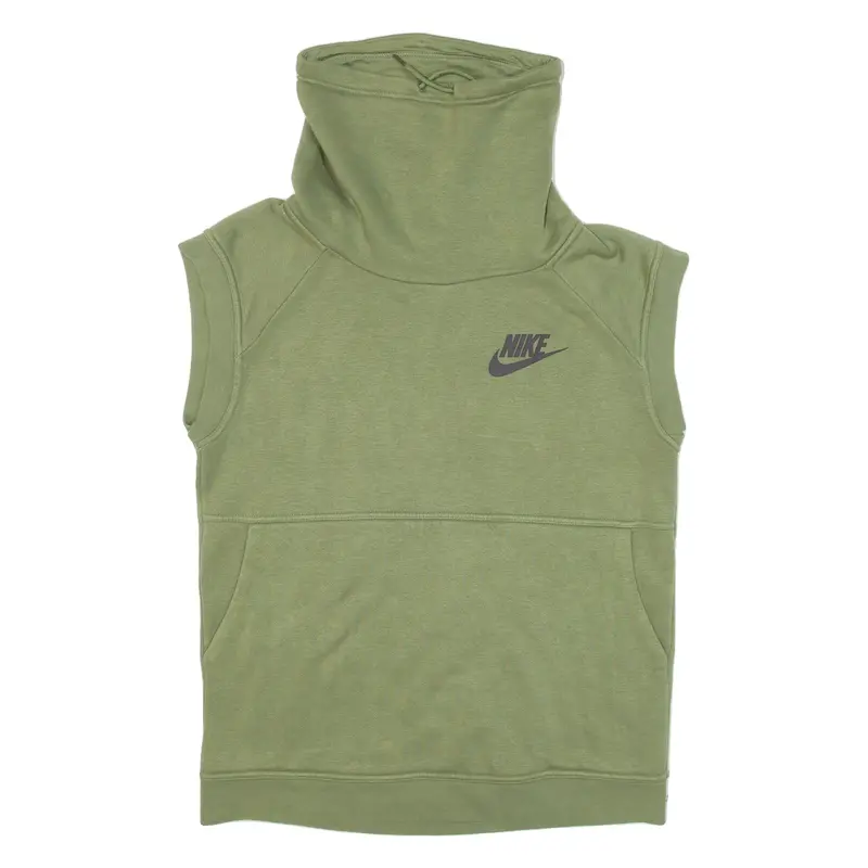 Nike Sleeveless Mens Sweatshirt Green High Neck Xs 1
