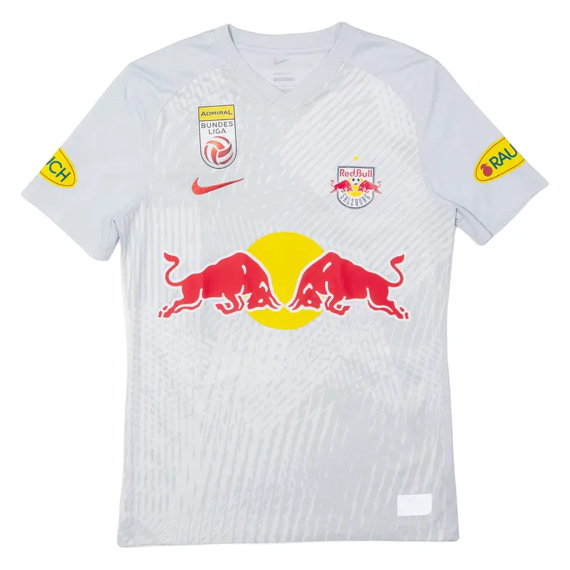 Nike Slim Fit Salzburg Mens Football Shirt T-Shirt Grey V-Neck M 1
