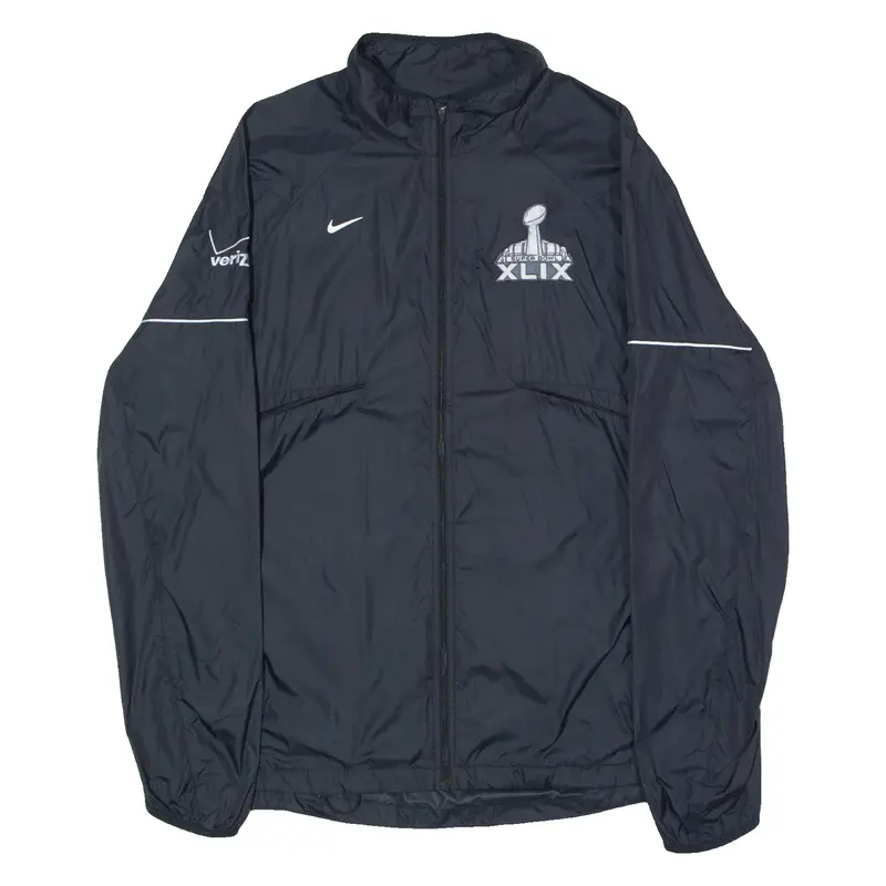 Nike Super Bowl Xlix Mens Rain Jacket Black Xl 1