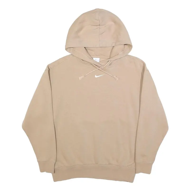 Nike Womens Beige Hoodie Xs Cotton Blend Pullover Casual Sportswear 1