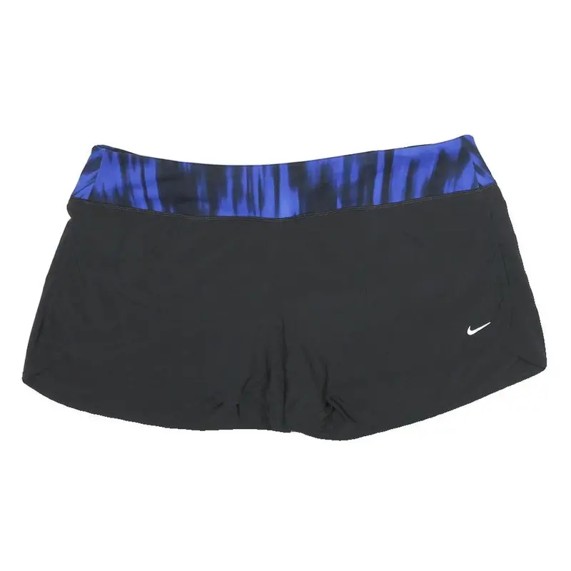Nike Womens Black & Blue Sports Shorts Xl W38 Dri-Fit Running Fitness Gym 1
