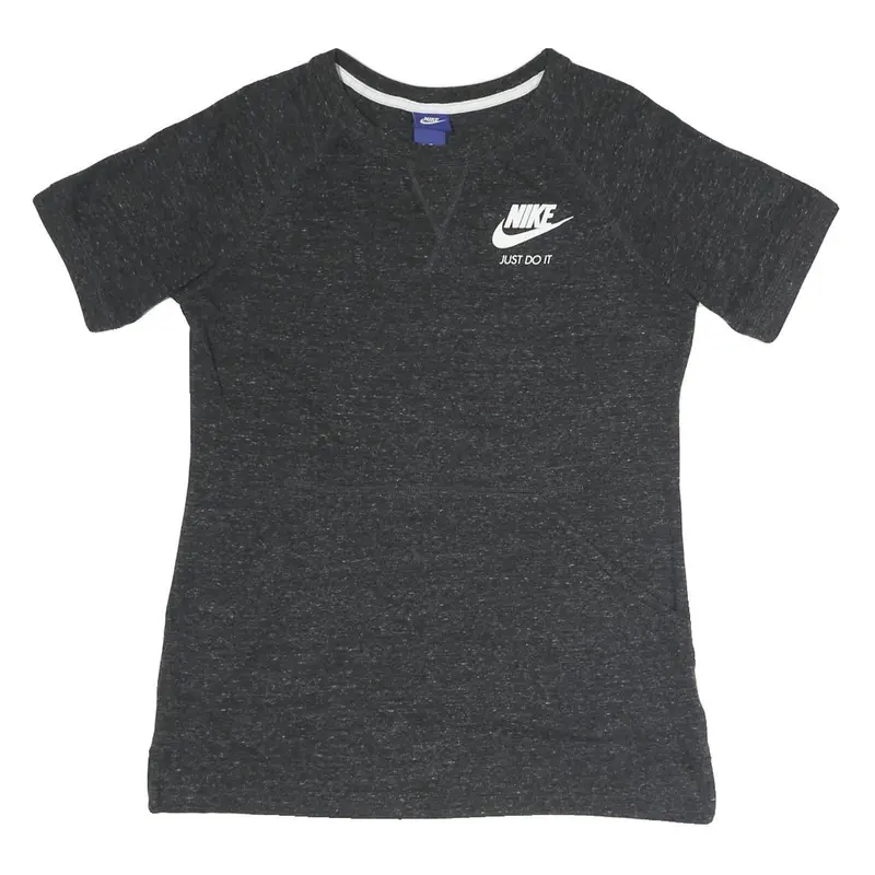 Nike Womens Black Graphic T-Shirt M Short Sleeve Crew Neck Just Do It Logo 1