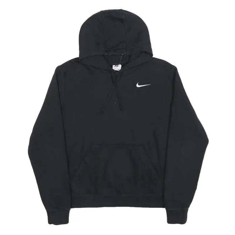 Nike Womens Black Hoodie L Classic Cotton Blend Pullover Sweatshirt 1