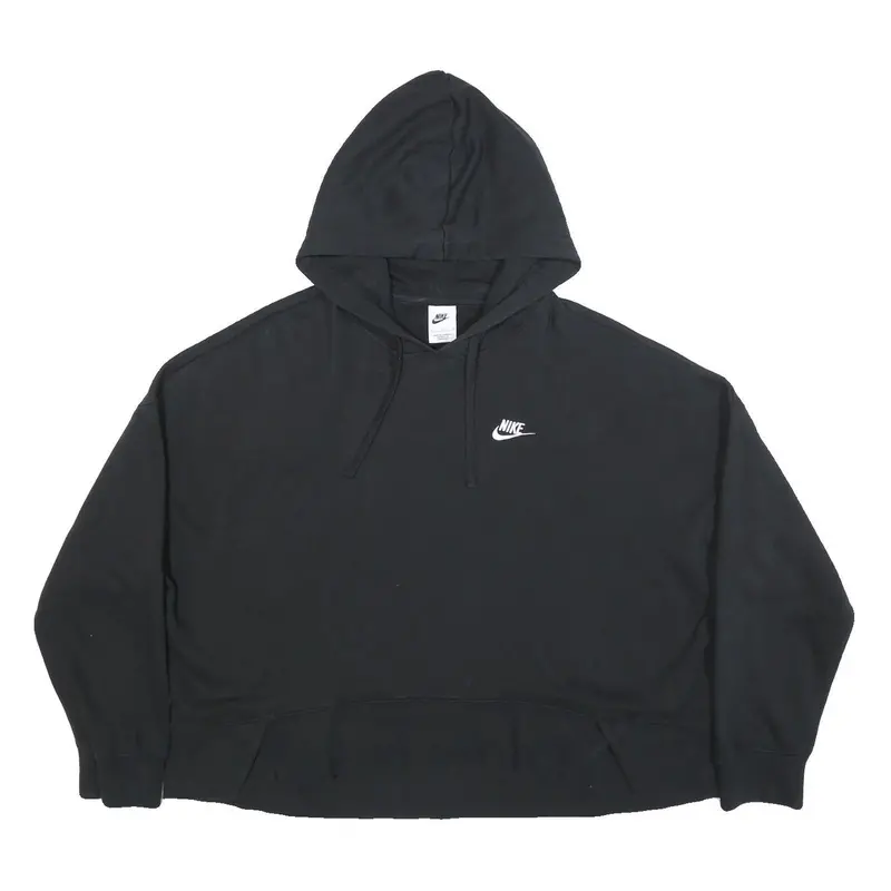 Nike Womens Black Hoodie Pullover Xl Cotton Blend Sportswear Casual 1