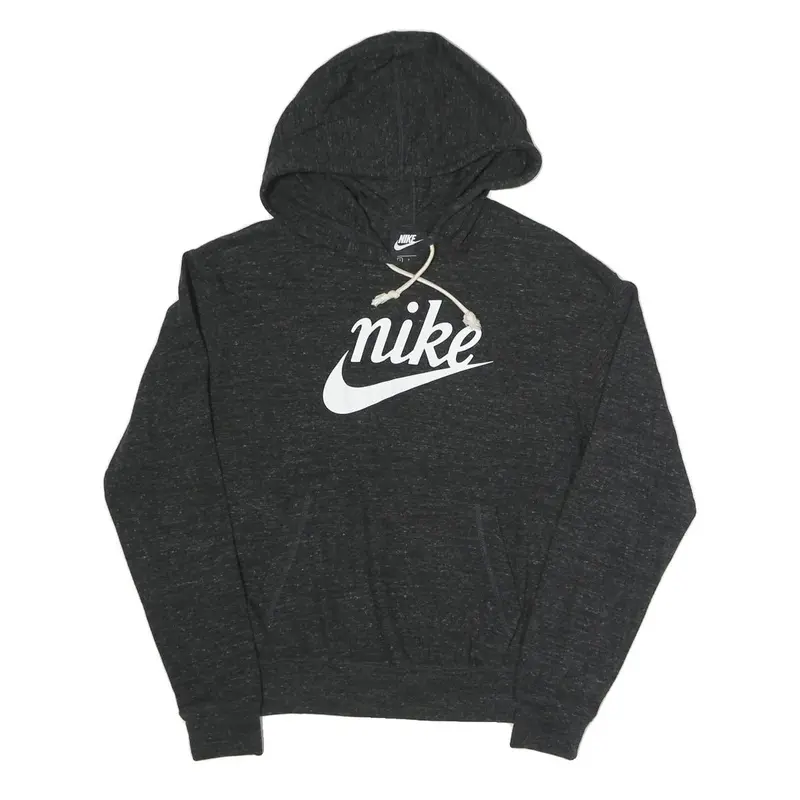 Nike Womens Black Hoodie S Cotton Blend Pullover Sweatshirt 1