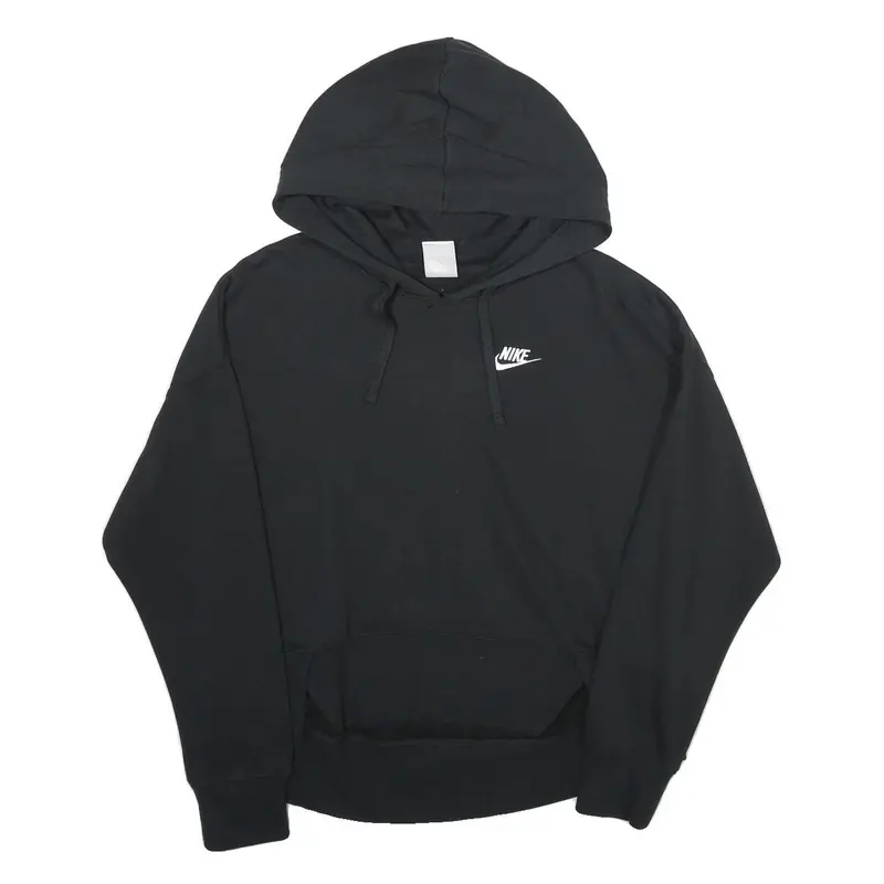Nike Womens Black Hoodie Xs Cotton Blend Casual Sportswear Pullover 1
