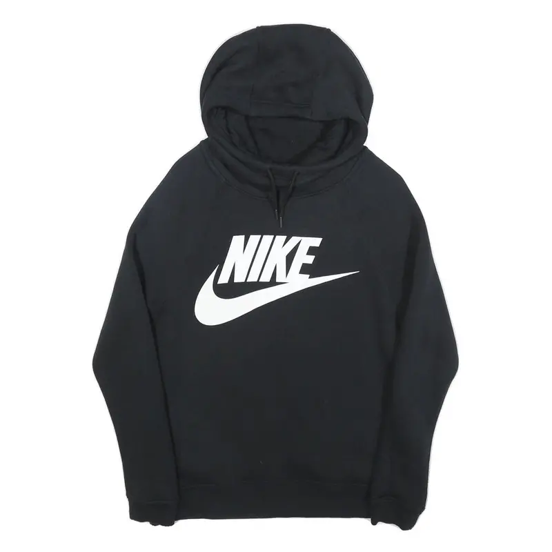 Nike Womens Black Hoodie Xs Cotton Blend Pullover Casual Sports Sweatshirt 1