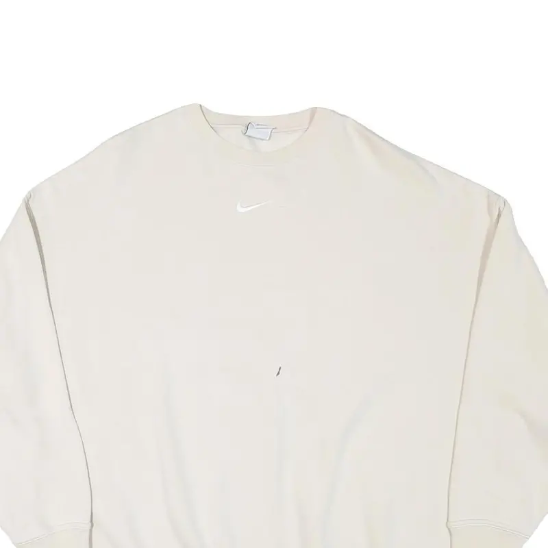 Nike Womens Cream Crew Neck Xs Cotton Blend Sweatshirt Casual Wear 2