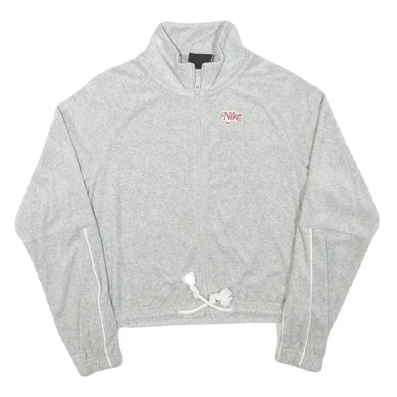 Nike Womens Grey Lightweight Track Jacket Xs Polyester Blend Zip Plain 1