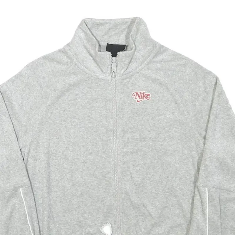 Nike Womens Grey Lightweight Track Jacket Xs Polyester Blend Zip Plain 2
