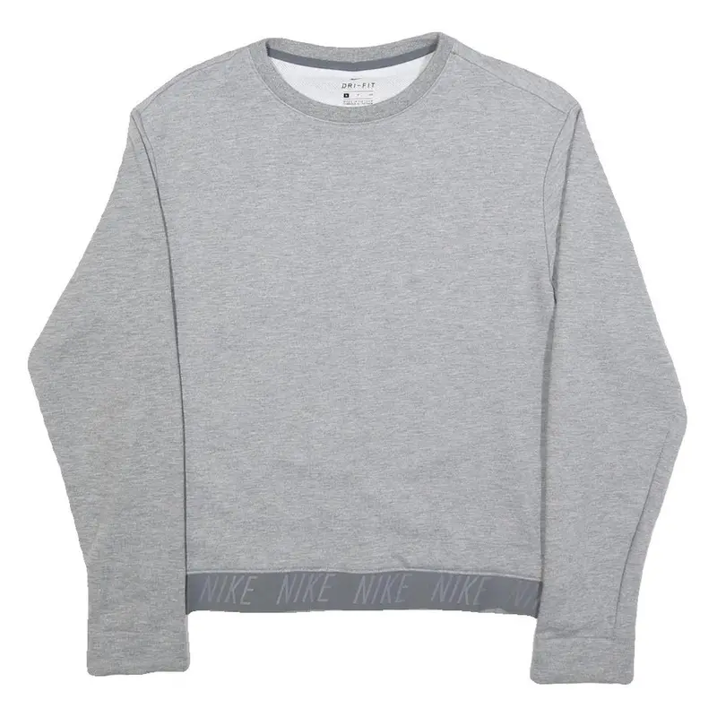 Nike Womens Grey Sweatshirt Crew Neck S Cotton Blend Pullover Athletic 1