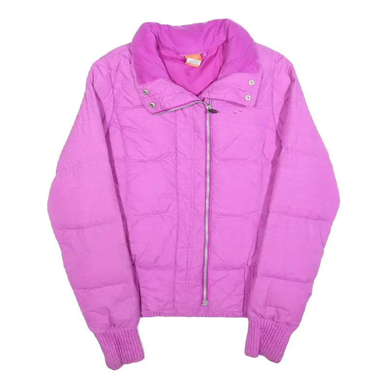 Nike Womens Pink Purple Jacket M Polyester Puffer Sport Outerwear Zip Up 1