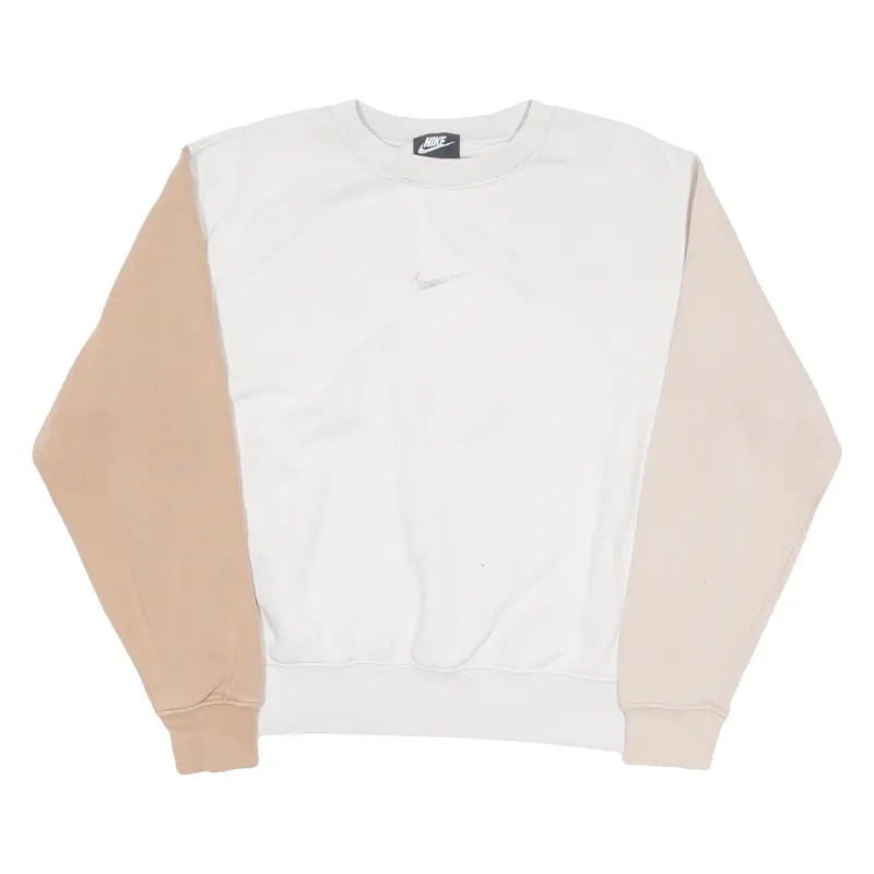 Nike Womens Sweatshirt Beige Crew Neck S 1