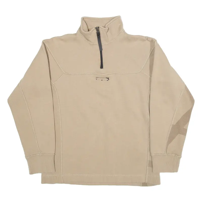 Nike Womens Sweatshirt Brown 1/4 Zip M 1