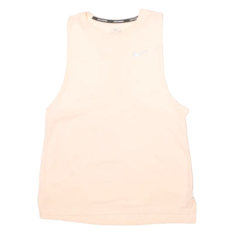 Nike Womens Vest Orange Sleeveless Crew Neck S 1