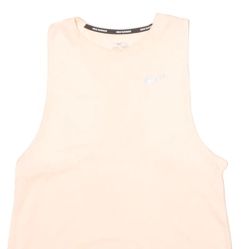 Nike Womens Vest Orange Sleeveless Crew Neck S 2