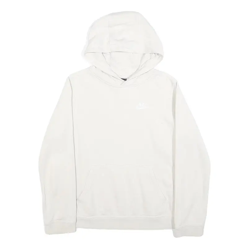 Nike Womens White Hoodie Xs Cotton Blend Pullover Lightweight Casual 1