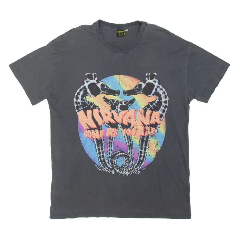 Nirvana Mens Band T-Shirt Grey S 1