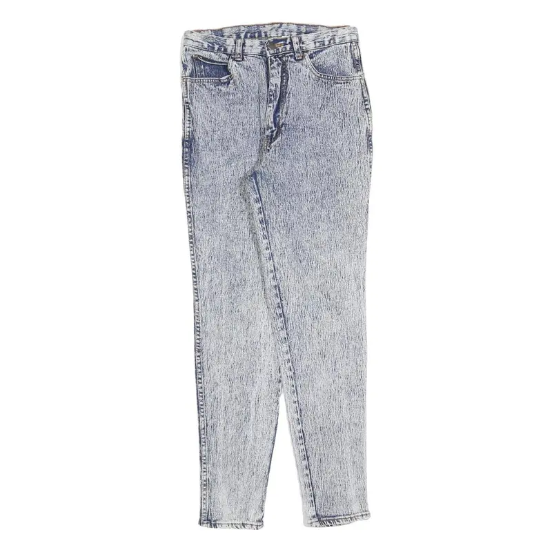 Nix Womens Jeans Blue Slim Skinny Denim Light W26 L29 Acid Wash Zip 1