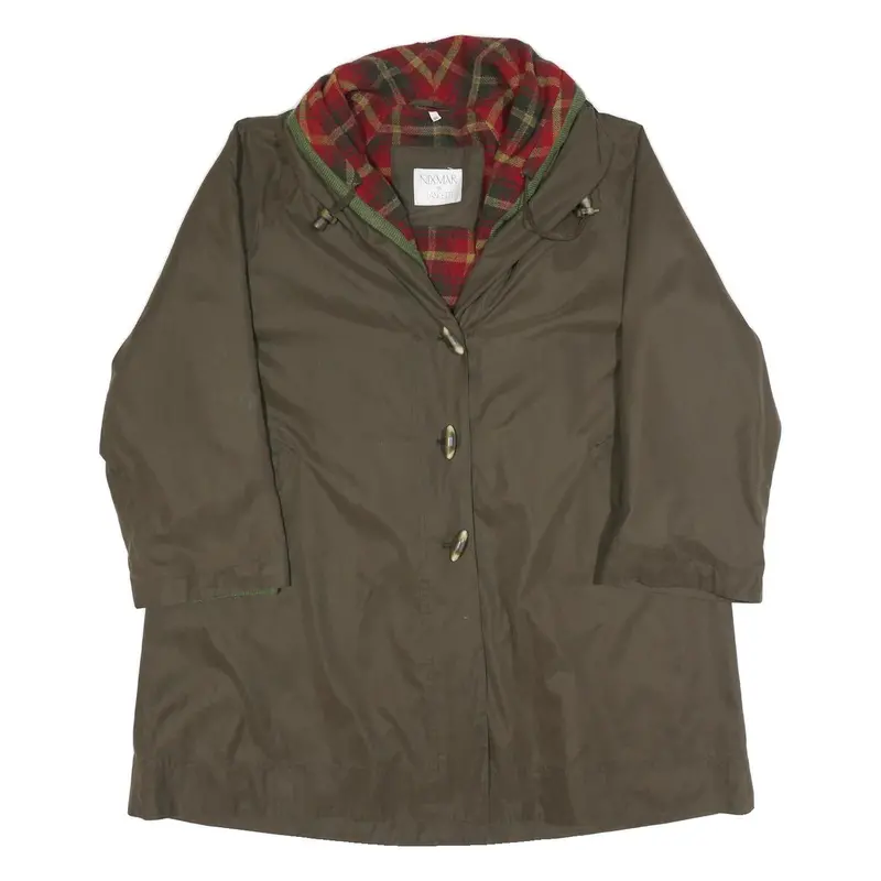 Nixmar By Lancetti Womens Green Jacket L Polyester Blend Plain Button Closure 1
