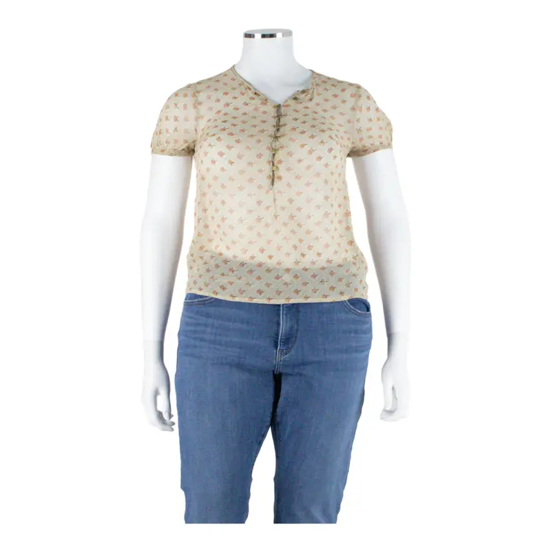 Noa Noa Womens Printed Top Pink Spotted Xs 1
