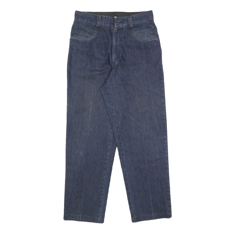 Nomo Womens Jeans Blue Relaxed Straight Denim Medium W30 L30 Unique Pocket 1