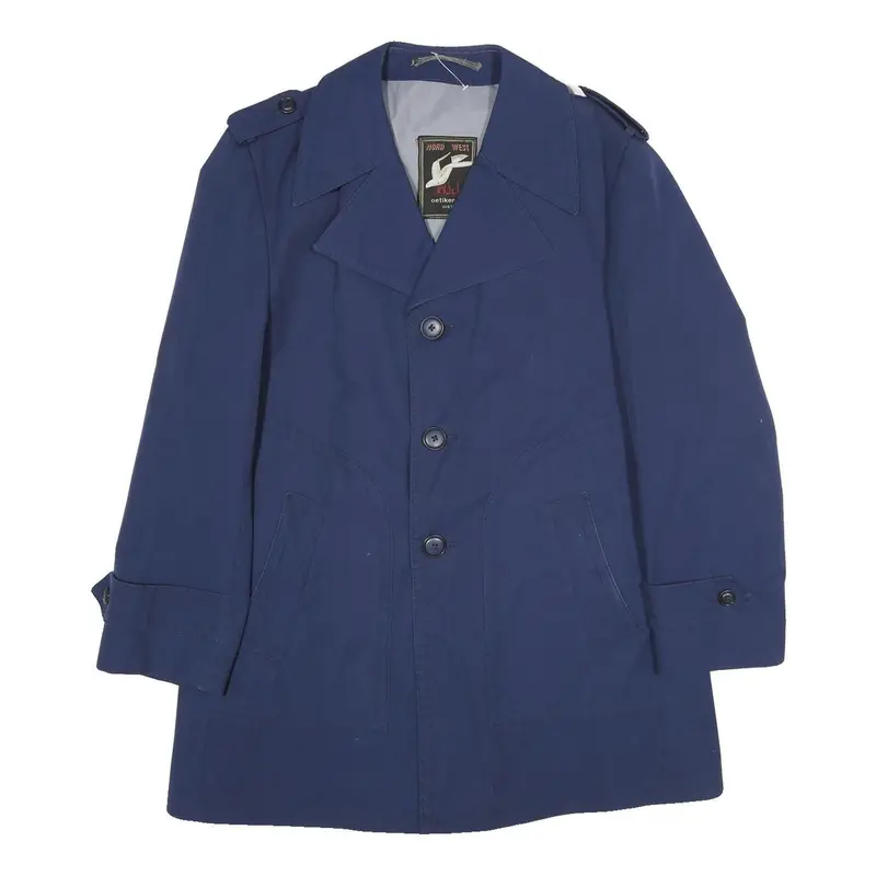 Nord West Mens Blue Classic Jacket M Polyester Blend Button Closure Formal 1