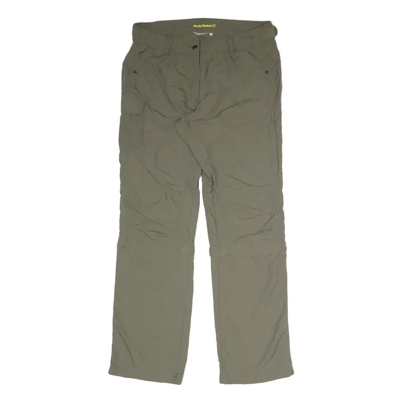 Nordic Nature Womens Polyester Blend Relaxed Khaki Straight Trousers W32 L31 1