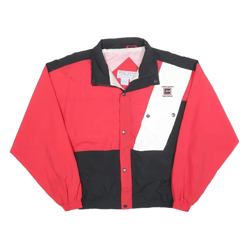 Norman Todd Mens Red & Black Colourblock Zip Jacket M Nylon Casual Outerwear 1