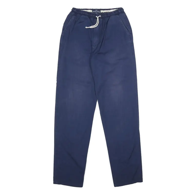 North Sails Womens Cotton Navy Blue Regular Fit Straight Leg Trousers W26 L34 1