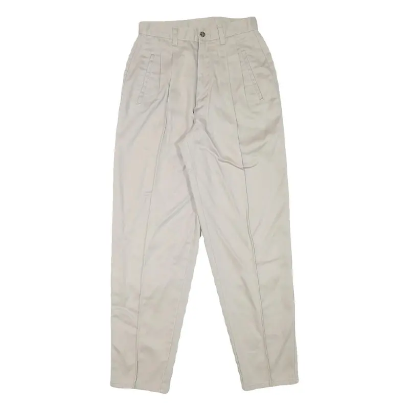 Northern Reflections Womens Slim Beige Cotton Blend Trousers W25 L29 Zip Closure 1