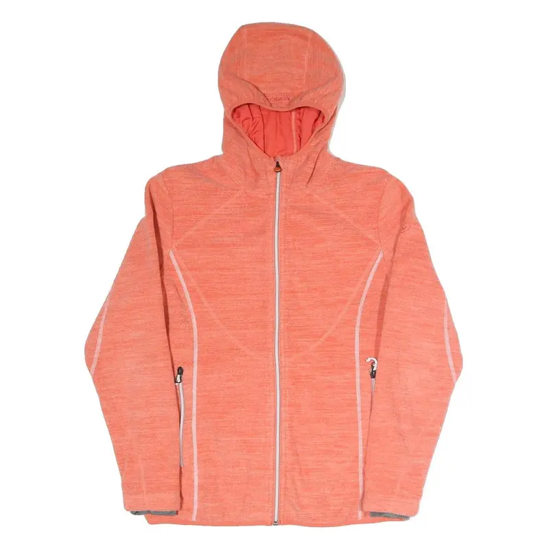 Northland Professional Womens Orange Hooded Jacket M Polyester Blend Plain Zip 1