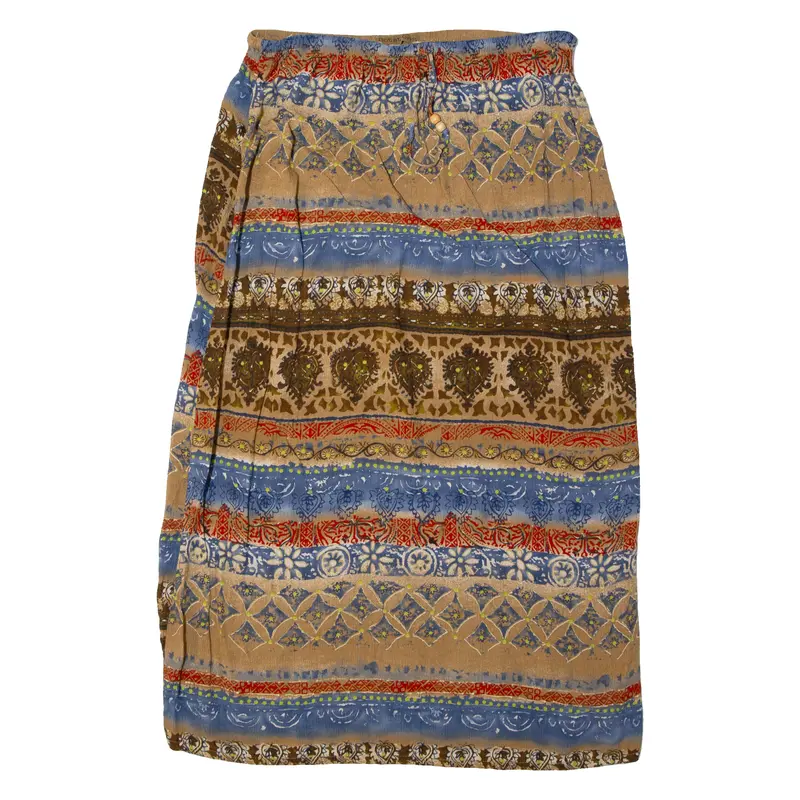 Notations Womens Straight Skirt Brown Long Fair Isle Xl 1