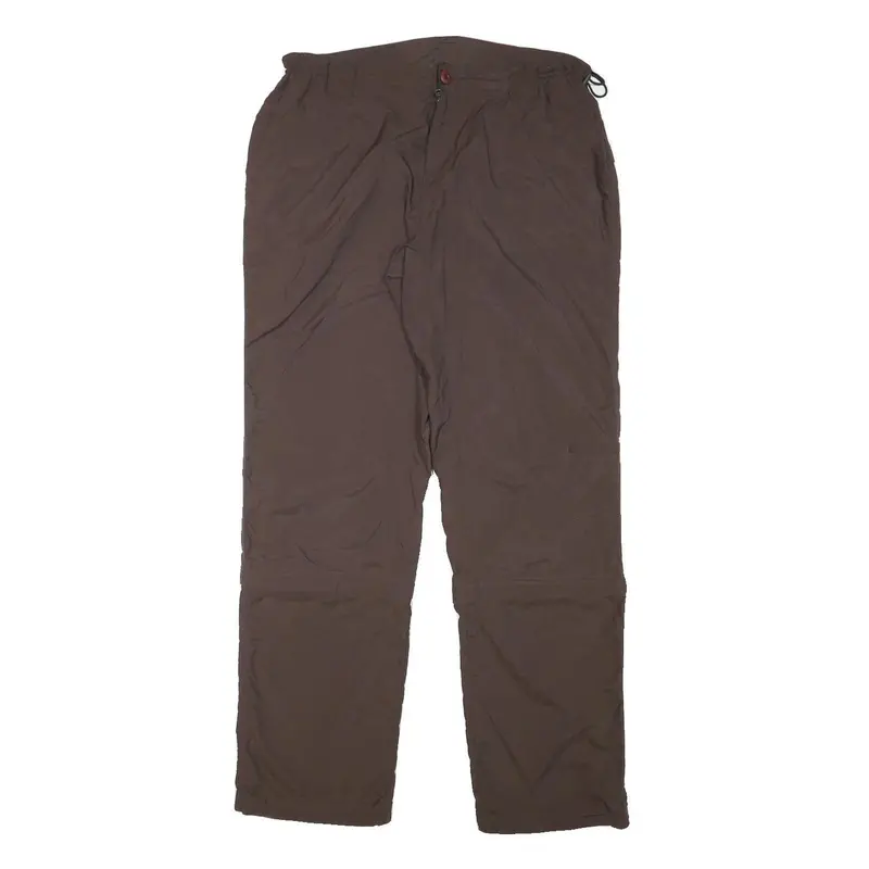 Nrg Mens Regular Brown Polyester Blend Trousers W31 L30 Casual Zip Closure 1