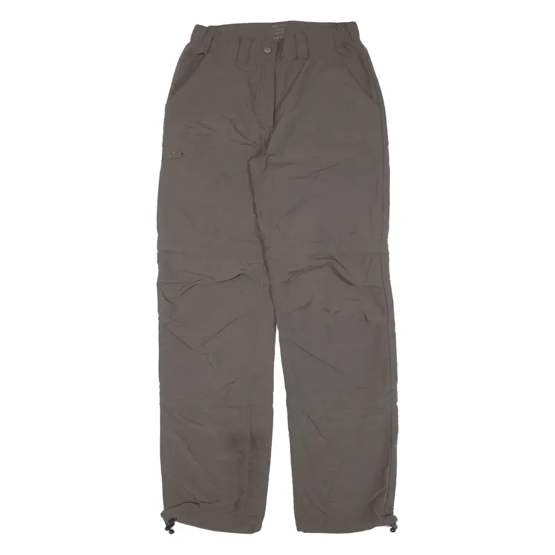 Nrg Zip-Off Womens Trousers Grey Regular Straight Nylon W26 L29 1