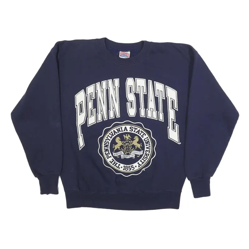 Nutmeg Mens Navy Blue Penn State Crew Neck L Sweatshirt University Logo 1