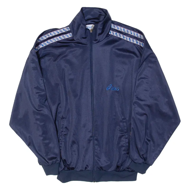 Oasics Mens Track Jacket Blue Xl 1