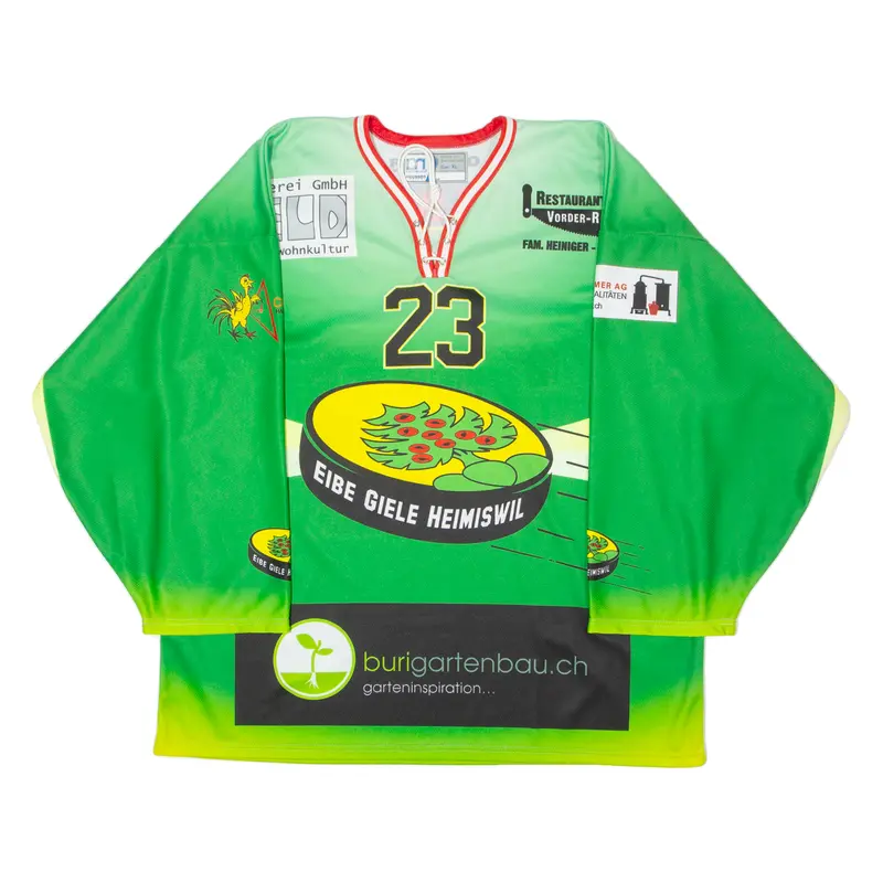 Ochsner Eibe Giele Heimswil #23 Amateur Hockey Mens Jersey Green 3/4 Sleeve Xl 1