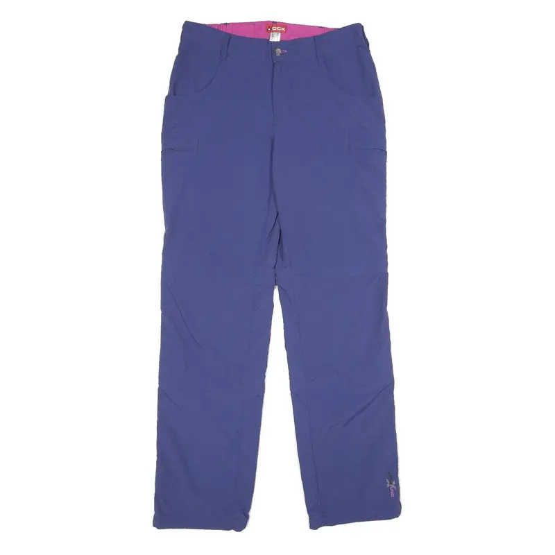Ock Womens Polyamide Blue Regular Fit Straight Leg Trousers W28 L32 Outdoor 1