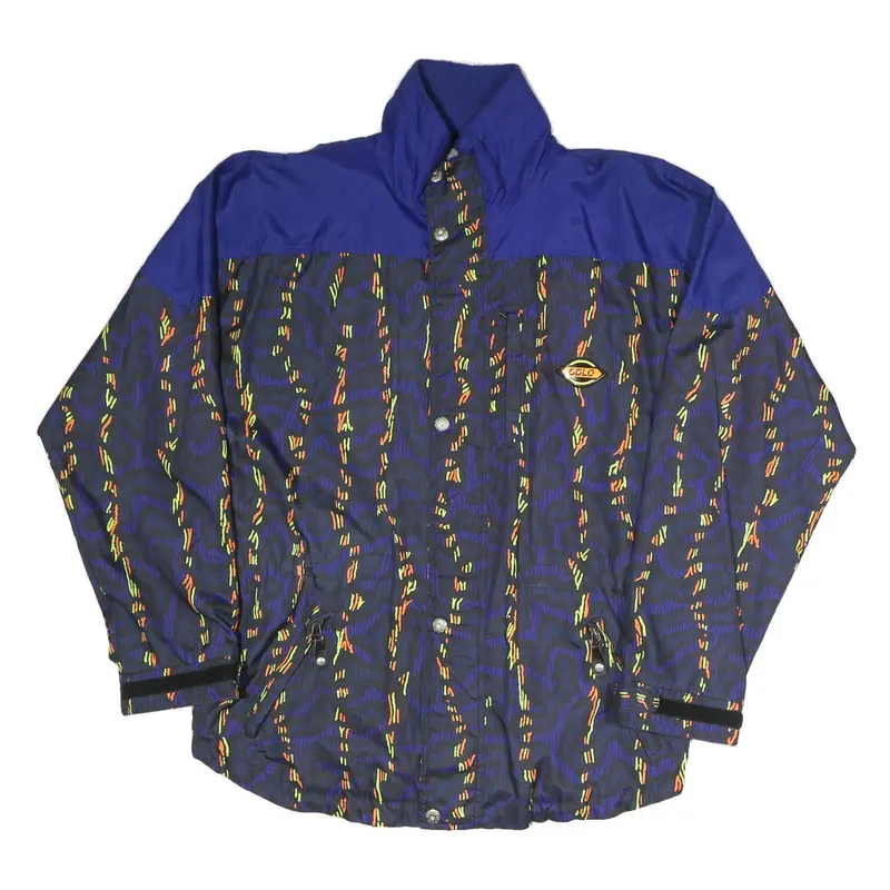 Odlo Mens Blue Patterned Zip Jacket L Polyester Blend Lightweight Sport Outdoor 1