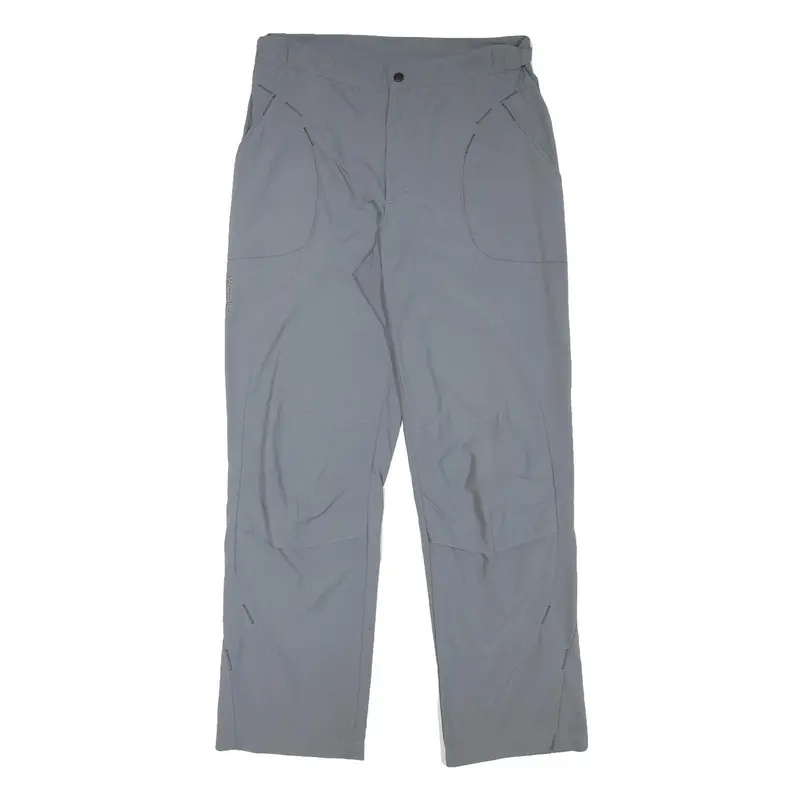 Odlo Mens Regular Fit Polyester Blend Grey Outdoor Trousers W32 L31 Zip Pockets 1